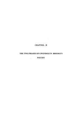 chapter-ii the two phases of gwendolyn brooks`s poetry