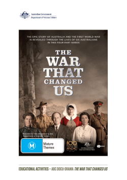 educational activities &ndash; abc docu-dramathe war that