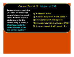 ConcepTest 8.19 Motion of CM
