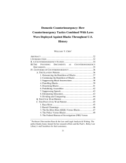 Domestic Counterinsurgency: How Counterinsurgency Tactics