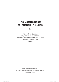 The Determinants of Inflation in Sudan