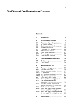 Steel Tube and Pipe Manufacturing Process