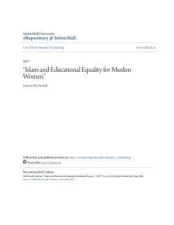 Islam and Educational Equality for Muslim Women