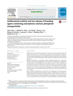 Antibacterial activity and ion release of bonding agent containing