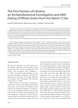 The First Farmers of Ukraine: an archaeobotanical Investigation and