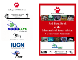 Red Data Book of South African Mammals