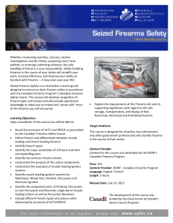 Seized Firearms Safety