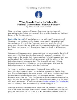 What Should States Do When the Federal Government Usurps Power?