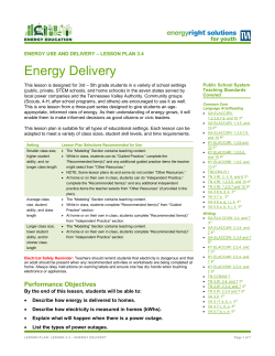 Energy Delivery - Elizabethton City Schools