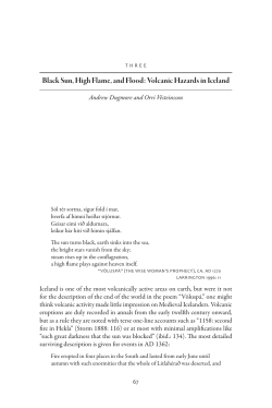 Black Sun, High Flame, and Flood: Volcanic Hazards in Iceland