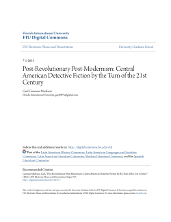 Central American Detective Fiction by the Turn of the 21st Century