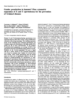 Gender preselection in humans? Flow cytometric separation of X