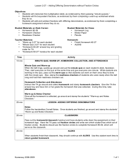 Lesson 2-27 &ndash; Adding Differing Denominators without Fraction