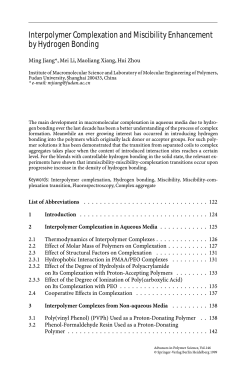 Interpolymer Complexation and Miscibility Enhancement by