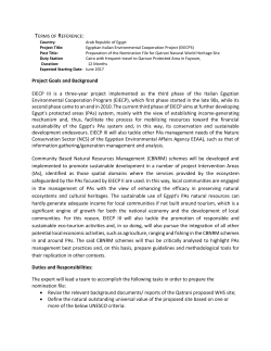 Project Goals and Background EIECP III is a three