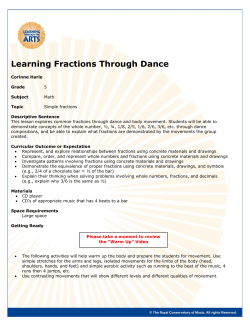 Learning Fractions Through Dance