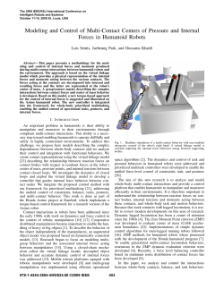 Modeling and Control of Multi-Contact Centers of Pressure and