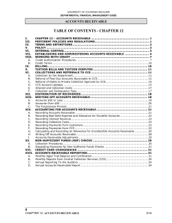 Chapter 12 Accounts Receivable and Allowances