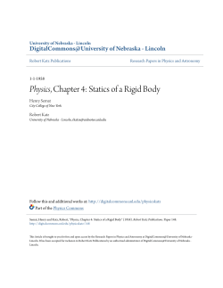 Physics, Chapter 4: Statics of a Rigid Body