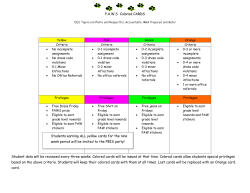 P.A.W.S Colored CARDS Student data will be reviewed every three