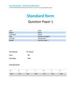 Standard form - SAVE MY EXAMS!