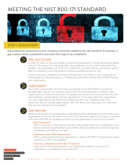 MEETING THE NIST 800