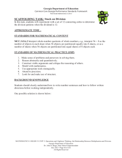 Stuck on Division - Elementary Mathematics!