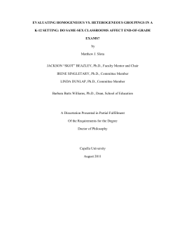 EVALUATING HOMOGENEOUS VS. HETEROGENEOUS
