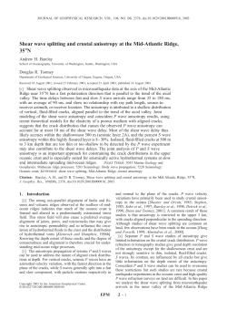 Shear wave splitting and crustal anisotropy at the Mid