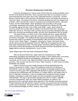 Economic Development in East Asia