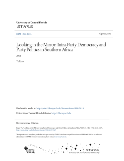 Looking in the Mirror: Intra-Party Democracy and Party