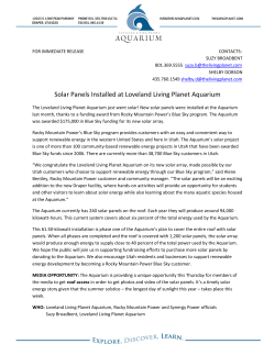 Solar Panels Installed at Loveland Living Planet Aquarium