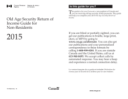 Old Age Security Return of Income Guide for Non-Residents