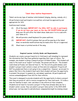 Talent Show Audition Requirements