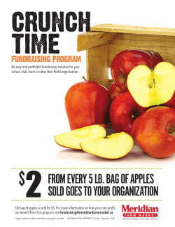 2from every 5 lb. bag of apples sold goes to your