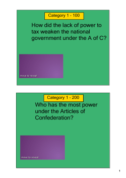 How did the lack of power to tax weaken the national government