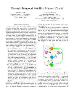 Towards Temporal Mobility Markov Chains