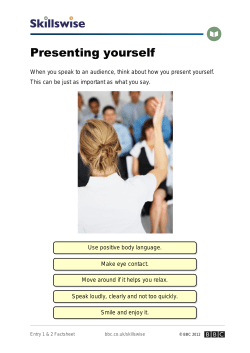 Presenting yourself
