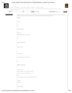 Full text of _Report of the Presidential Task Force on Market
