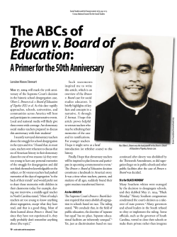 The ABCs of Brown v. Board of Education