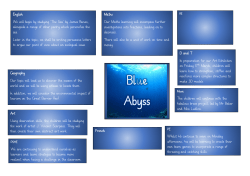 Topic 3 - Blue Abyss - Moulton Primary School