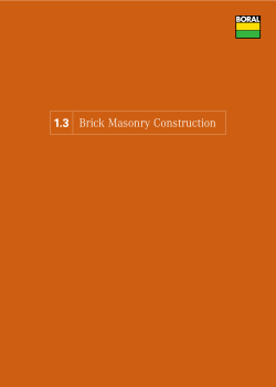 1.3 Brick Masonry Construction