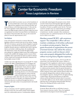 Center for Economic Freedom - Texas Public Policy Foundation