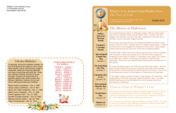 October 2016 Newsletter