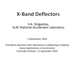 VA Dolgashev, SLAC National Accelerator Laboratory