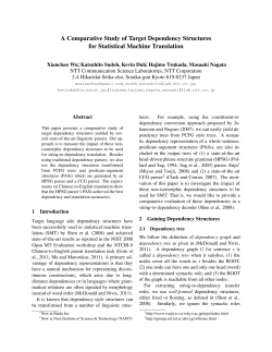 A Comparative Study of Target Dependency Structures