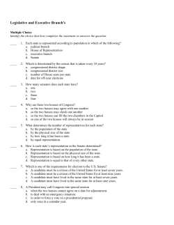 Legislative and Executive Branch`s