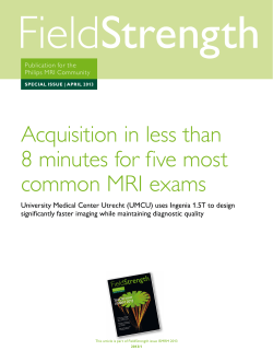 Acquisition in less than 8 minutes for five most