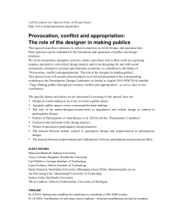 Provocation, conflict and appropriation: The role of the designer in