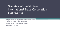 Overview of the Virginia International Trade Corporation Business